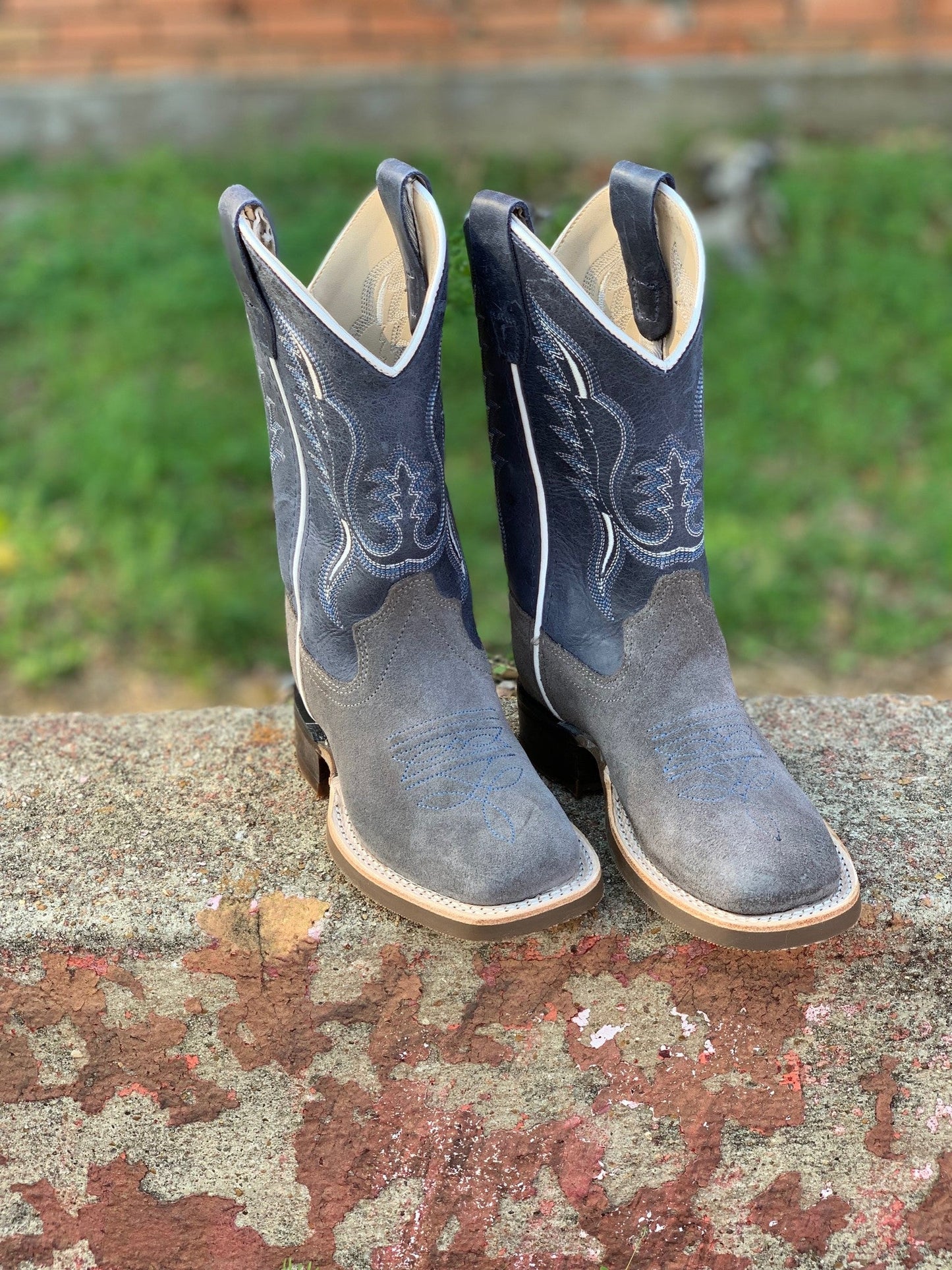 Toddler - BSC1903 Grey Suede/Dark Blue