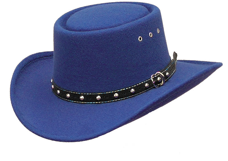 BFF-32ROYAL - Royal Faux Felt Gambler Hat - Elastic