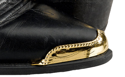 Ladies Engraved Brass Rope Round Toe Tips WX-31