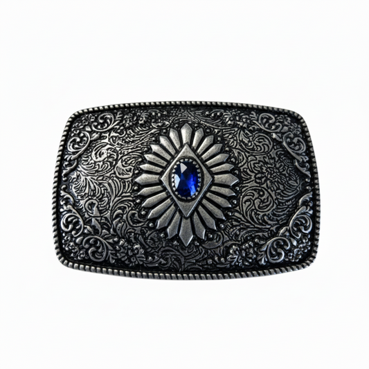 Rectangle Blue Stone Pewter
