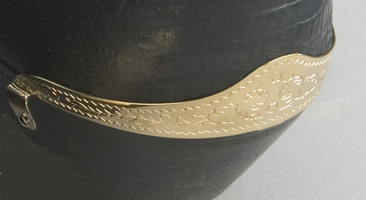 Men's Engraved Brass Heel Guard - WX-5